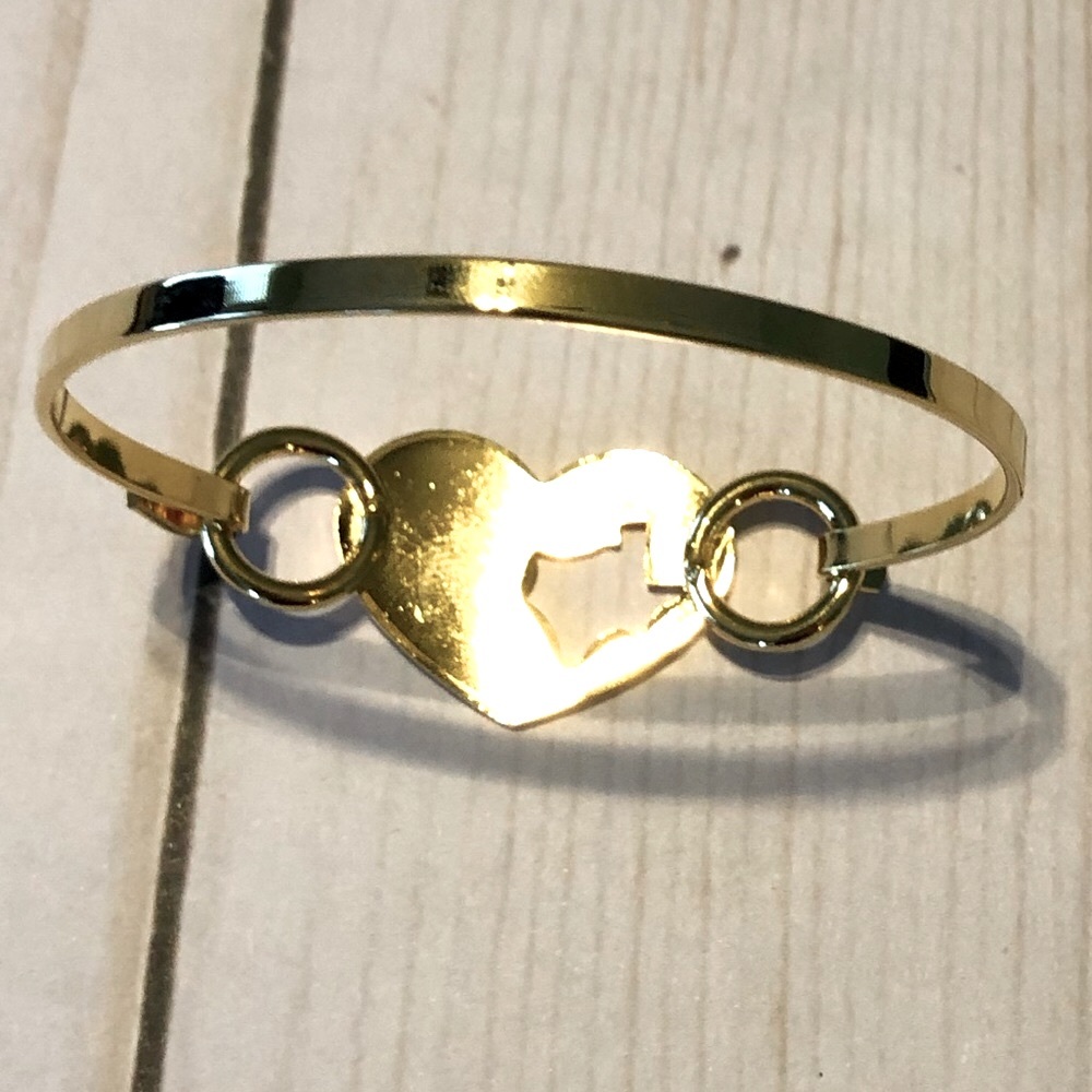 Fashion Jewelry Heart Texas Bracelet - Picture 6 of 7